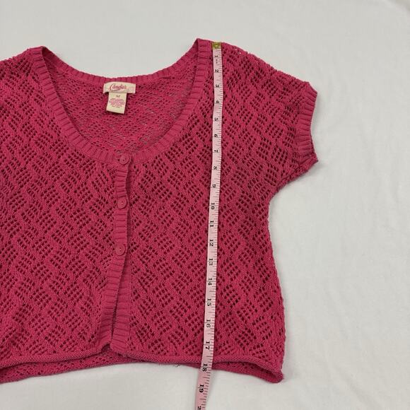 Vintage Y2K Candies Crochet Shrug Bolero Barbie Girly Pink Fairy Coquette - Picture 6 of 7